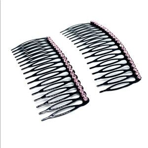 Pink Rhinestone Hair Accessories set of two